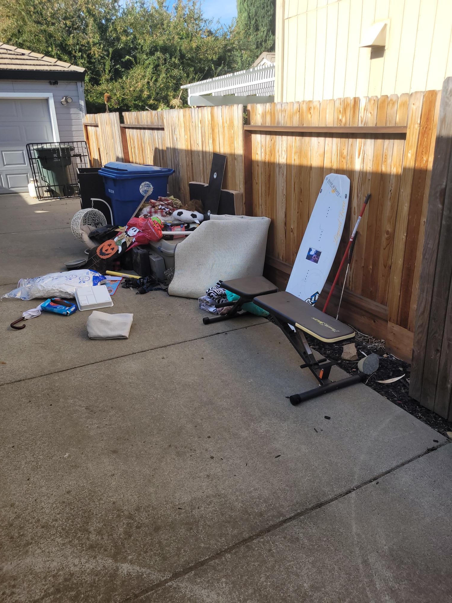 Before junk removal in Highland, CA